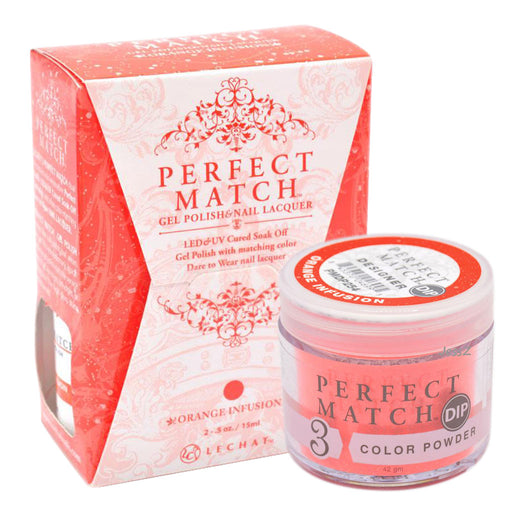 Perfect Match 3in1 Dipping Powder + Gel Polish + Nail Lacquer, PMDP254, Colorful Moments Collection, Orange Infusion OK0620VD