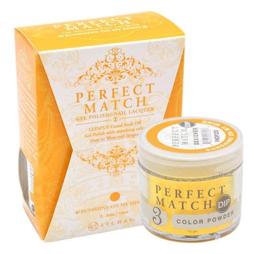 Perfect Match 3in1 Dipping Powder + Gel Polish + Nail Lacquer, PMDP255, Colorful Moments Collection, Sunshine On My Mind OK0620VD