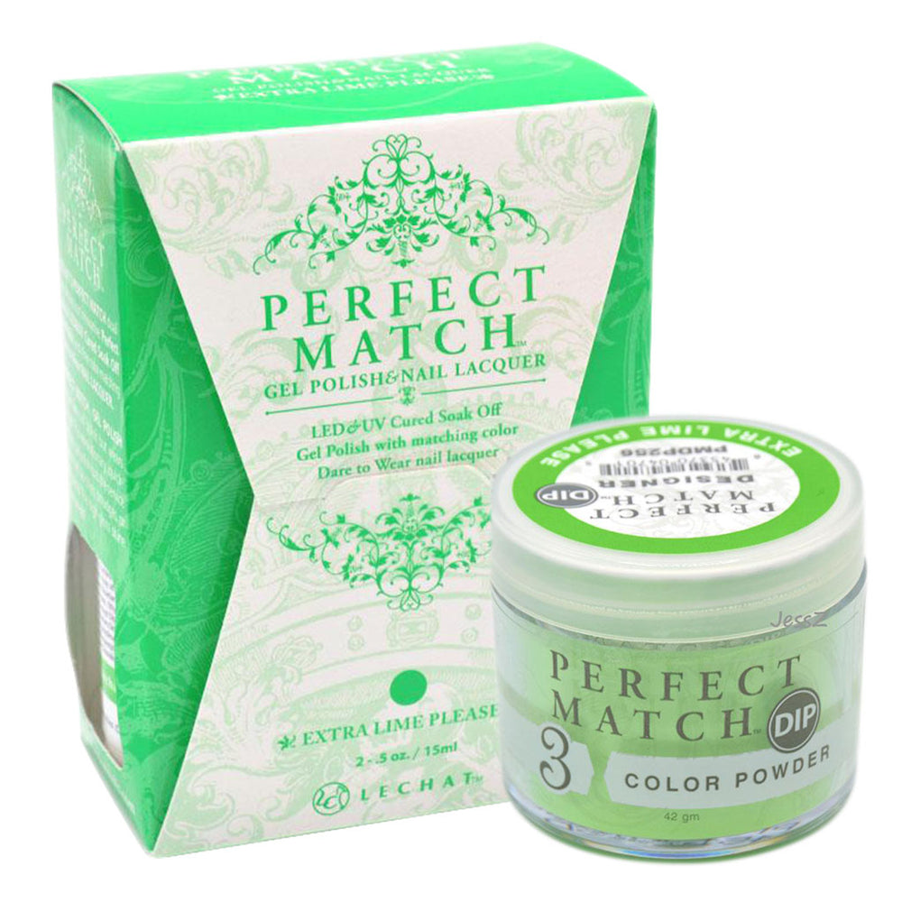 Perfect Match 3in1 Dipping Powder + Gel Polish + Nail Lacquer, PMDP256, Colorful Moments Collection, Extra Lime Please OK0620VD
