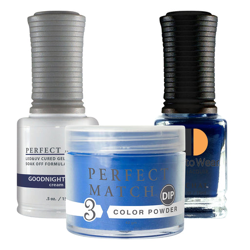 Perfect Match 3in1 Dipping Powder + Gel Polish + Nail Lacquer, PMDP261, Goodnight Moon OK1203VD