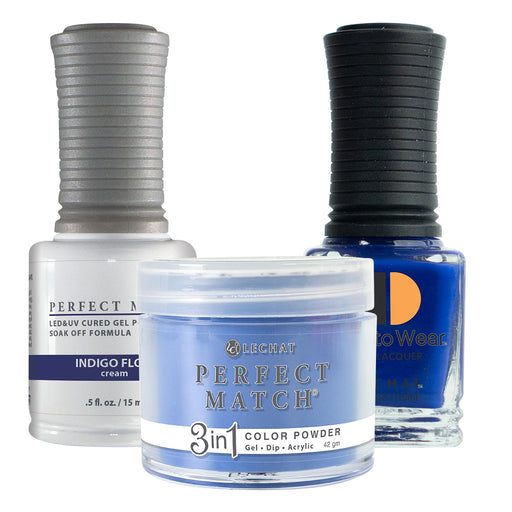 Perfect Match 3in1 Dipping Powder + Gel Polish + Nail Lacquer, PMDP266, Indigo Flow OK1203VD