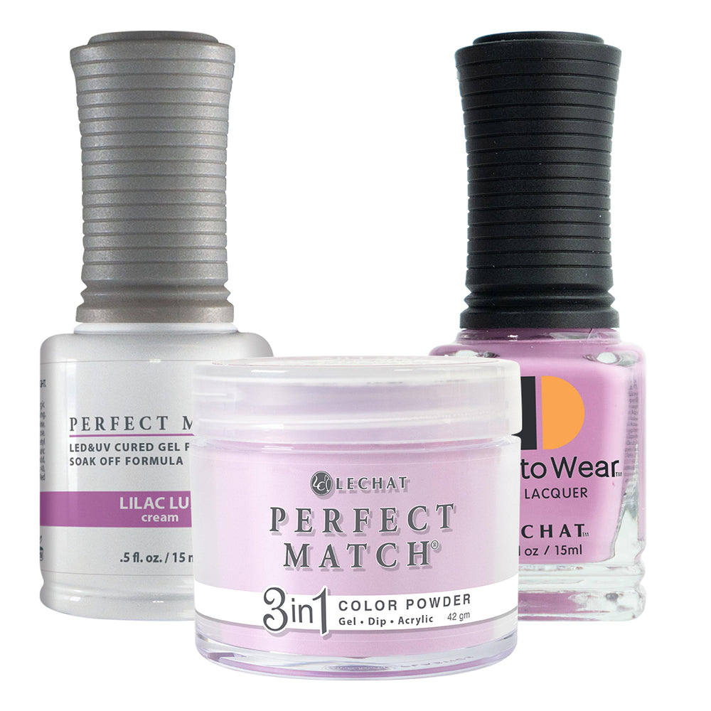 Perfect Match 3in1 Dipping Powder + Gel Polish + Nail Lacquer, PMDP267, Lilac Lux OK1203VD