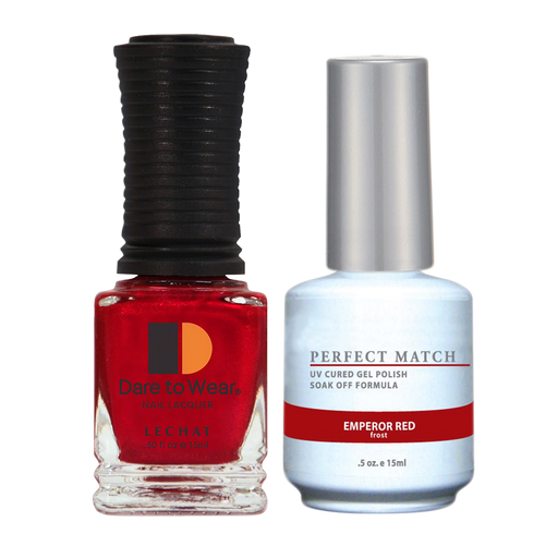 LeChat Perfect Match Nail Lacquer And Gel Polish, PMS003, Emperor Red, 0.5oz BB KK0823