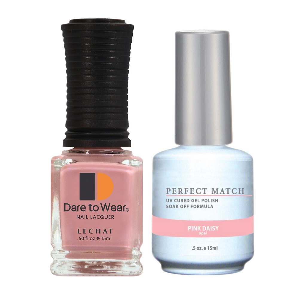 LeChat Perfect Match Nail Lacquer And Gel Polish, PMS005, Pink Daisy, 0.5oz BB KK0823