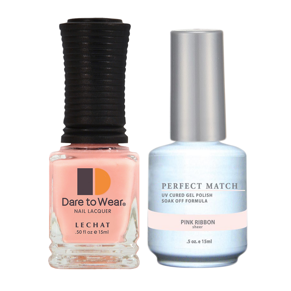 LeChat Perfect Match Nail Lacquer And Gel Polish, PMS008, Pink Ribbon, 0.5oz BB KK0823