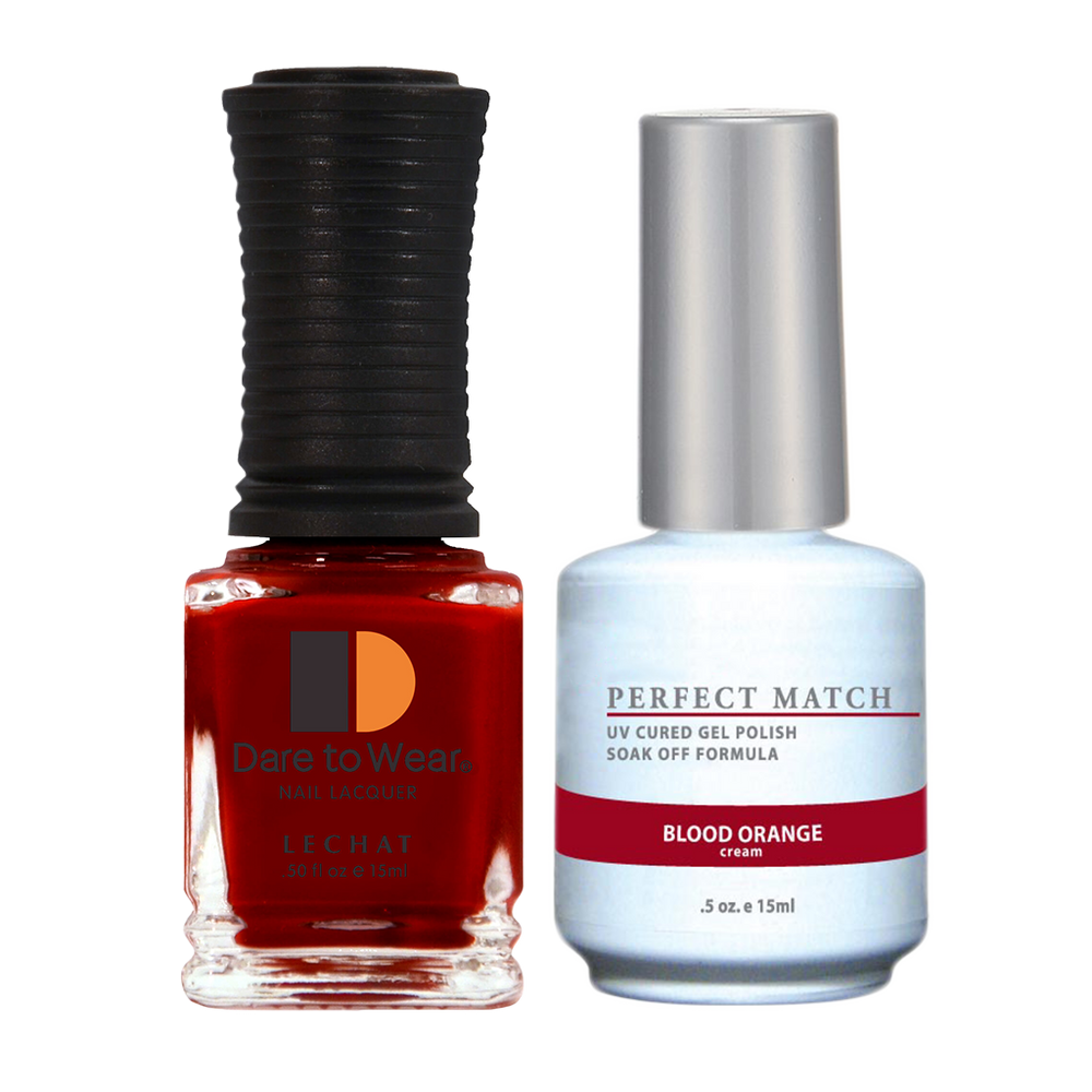 LeChat Perfect Match Nail Lacquer And Gel Polish, PMS010, Blood Orange, 0.5oz BB KK1129