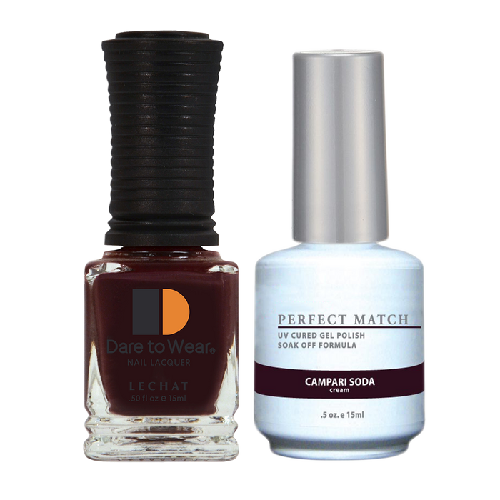 LeChat Perfect Match Nail Lacquer And Gel Polish, PMS029, Campari Soda, 0.5oz BB KK0823