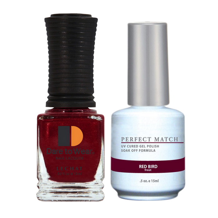 LeChat Perfect Match Nail Lacquer And Gel Polish, PMS033, Red Bird, 0.5oz BB KK0823