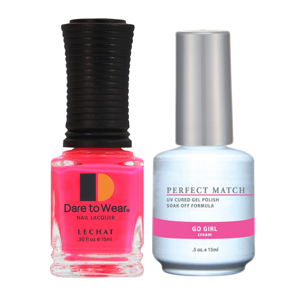 LeChat Perfect Match Nail Lacquer And Gel Polish, PMS037, Go Girl, 0.5oz BB KK0823