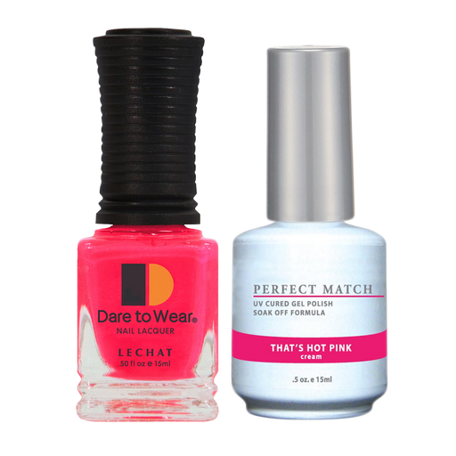 LeChat Perfect Match Nail Lacquer And Gel Polish, PMS038, That's Hot Pink, 0.5oz BB KK0823