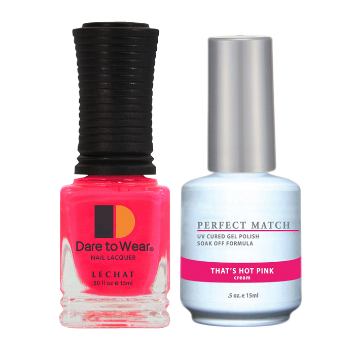 Perfect Match 3in1 Dipping Powder + Gel Polish + Nail Lacquer, PMDP038, That's Hot Pink KK1024