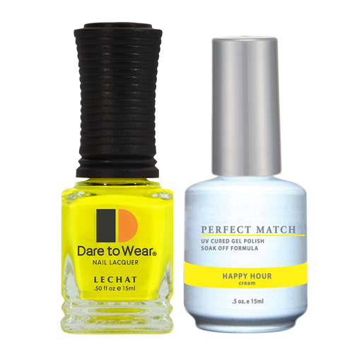 LeChat Perfect Match Nail Lacquer And Gel Polish, PMS039, Happy Hour, 0.5oz BB KK0823
