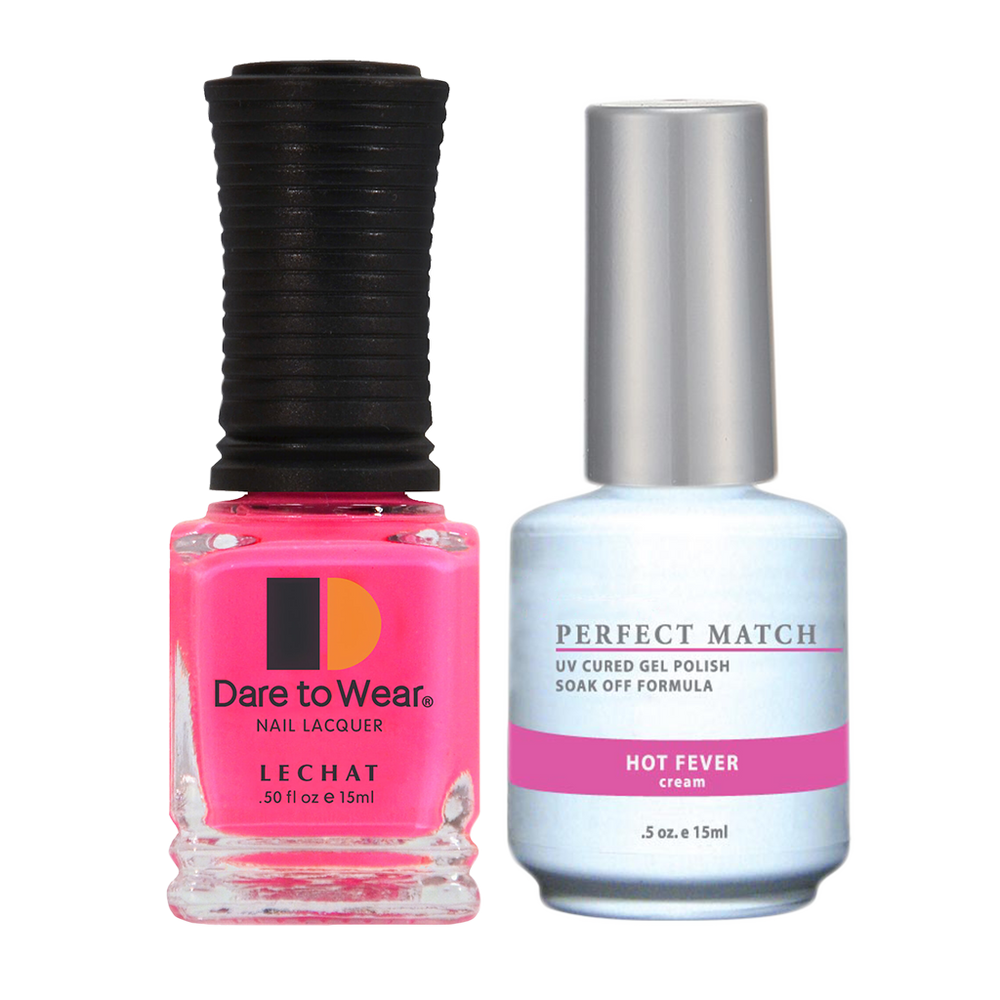 LeChat Perfect Match Nail Lacquer And Gel Polish, PMS044, Hot Fever, 0.5oz BB KK0823