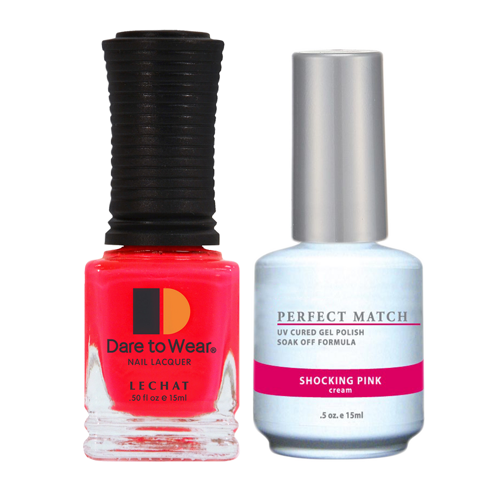 LeChat Perfect Match Nail Lacquer And Gel Polish, PMS045, Shocking Pink, 0.5oz BB KK0823