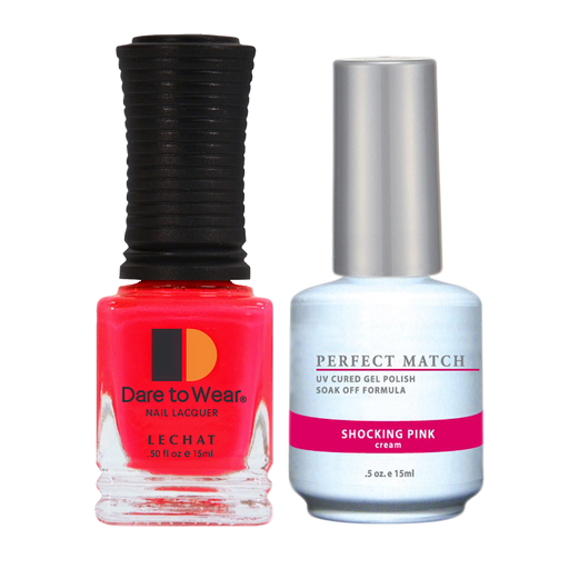 LeChat Perfect Match Nail Lacquer And Gel Polish, PMS045, Shocking Pink, 0.5oz BB KK0823