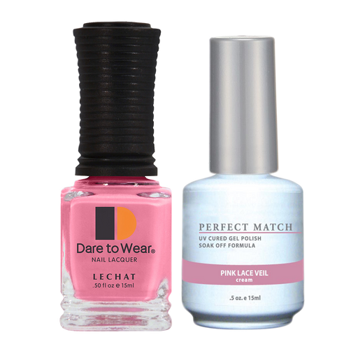 LeChat Perfect Match Nail Lacquer And Gel Polish, PMS049, Pink Lace Veil, 0.5oz BB KK0823