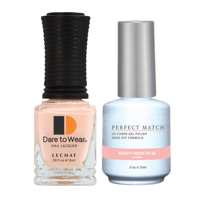 Perfect Match 3in1 Dipping Powder + Gel Polish + Nail Lacquer, PMDP050, Beauty Bride-To-Be KK1024