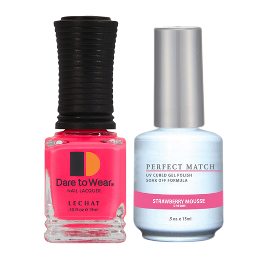 LeChat Perfect Match Nail Lacquer And Gel Polish, PMS052, Strawberry Mousse, 0.5oz BB KK0823