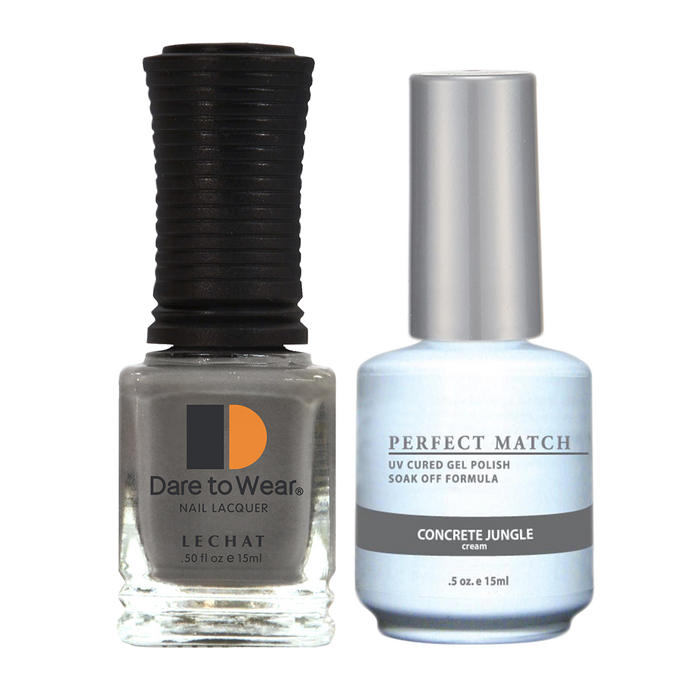 LeChat Perfect Match Nail Lacquer And Gel Polish, PMS061, Concrete Jungle, 0.5oz BB KK0823