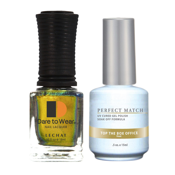 LeChat Perfect Match Nail Lacquer And Gel Polish, PMS082, Top The Box Office, 0.5oz BB KK0823