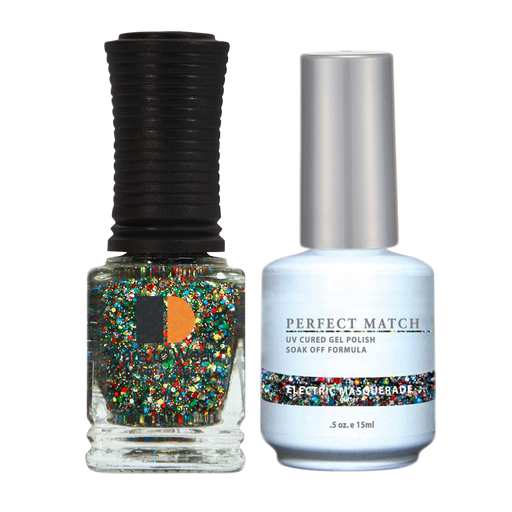 LeChat Perfect Match Nail Lacquer And Gel Polish, PMS086, Electric Masquerade, 0.5oz BB KK0823