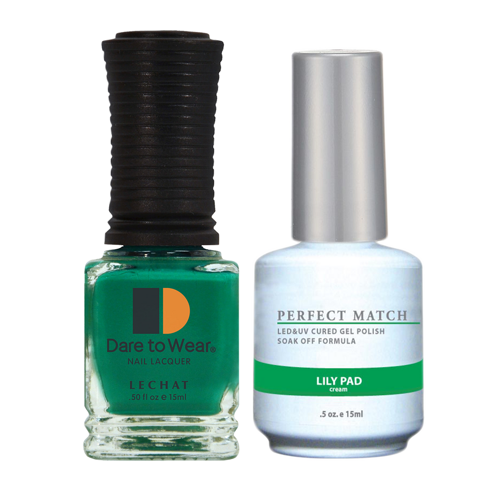 LeChat Perfect Match Nail Lacquer And Gel Polish, PMS099, Lily Pad, 0.5oz BB KK0823