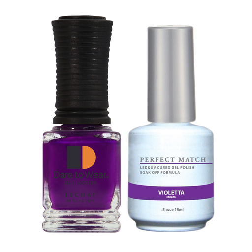 LeChat Perfect Match Nail Lacquer And Gel Polish, PMS102, Violetta, 0.5oz BB KK0823