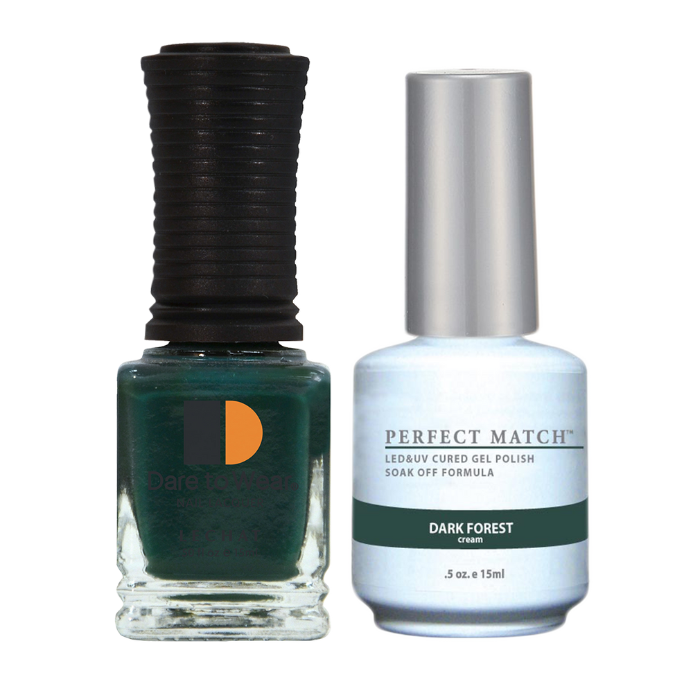 LeChat Perfect Match Nail Lacquer And Gel Polish, PMS106, Dark Forest, 0.5oz BB KK0828