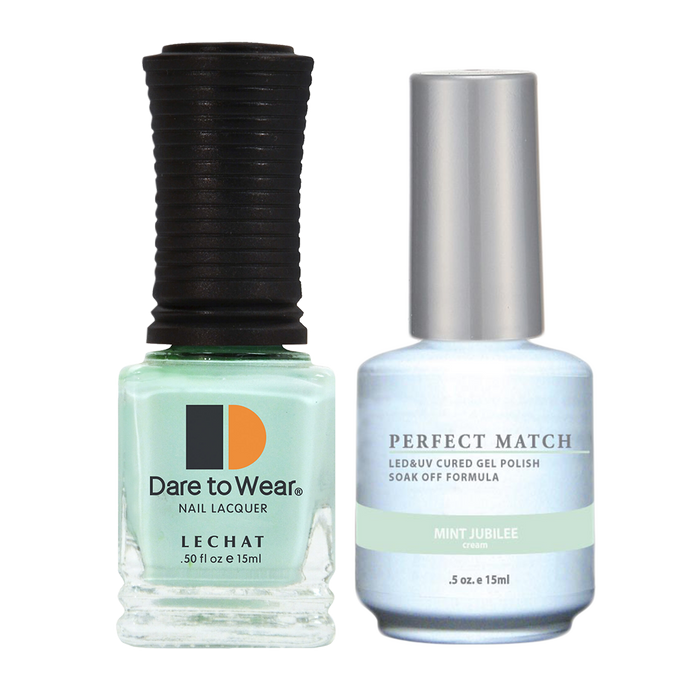 LeChat Perfect Match Nail Lacquer And Gel Polish, PMS116, Mint Jubilee, 0.5oz BB KK0823