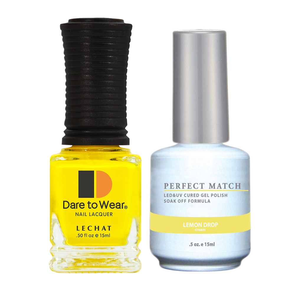 LeChat Perfect Match Nail Lacquer And Gel Polish, PMS118, Lemon Drop, 0.5oz BB KK0823