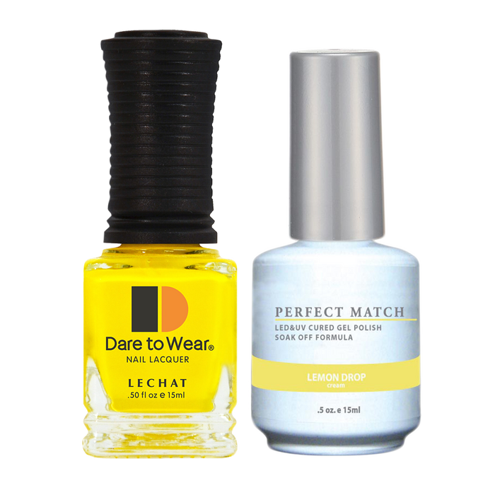 LeChat Perfect Match Nail Lacquer And Gel Polish, PMS118, Lemon Drop, 0.5oz BB KK0823
