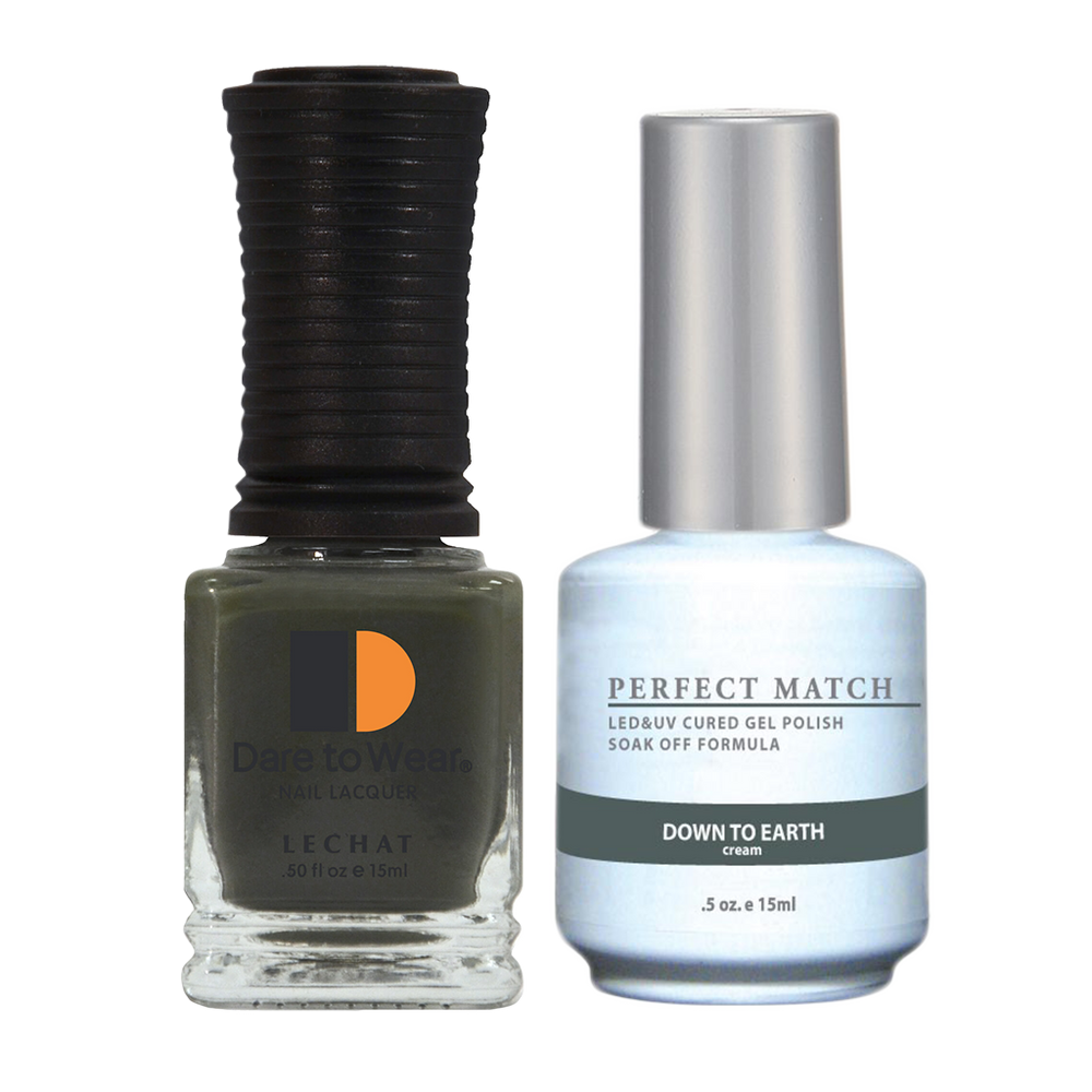 LeChat Perfect Match Nail Lacquer And Gel Polish, PMS127, Down To Earth, 0.5oz BB KK0823