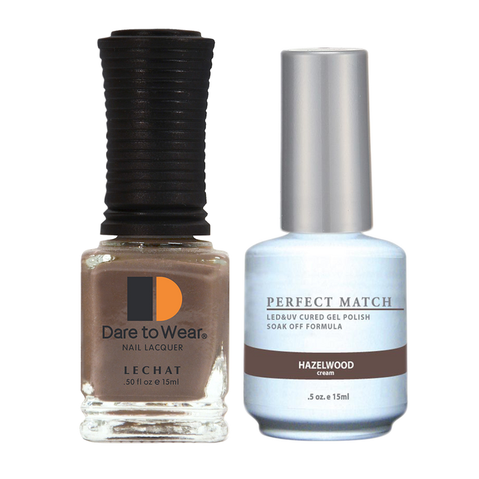LeChat Perfect Match Nail Lacquer And Gel Polish, PMS129, Hazelwood, 0.5oz BB KK0823