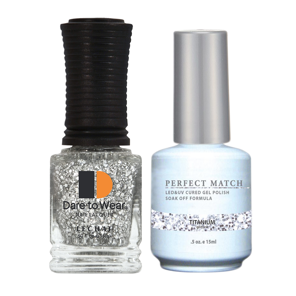 LeChat Perfect Match Nail Lacquer And Gel Polish, PMS134, Titanium, 0.5oz BB KK0828