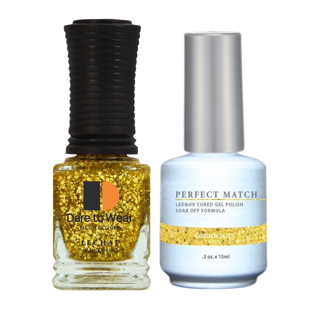 LeChat Perfect Match Nail Lacquer And Gel Polish, PMS135, Golden Bliss, 0.5oz BB KK0823