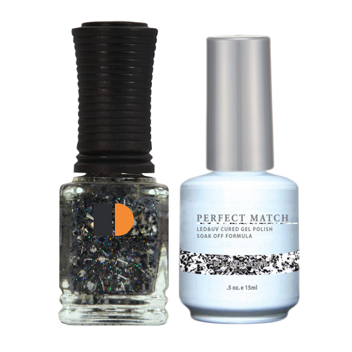 LeChat Perfect Match Nail Lacquer And Gel Polish, PMS138, Black Tie Affair, 0.5oz BB KK0823