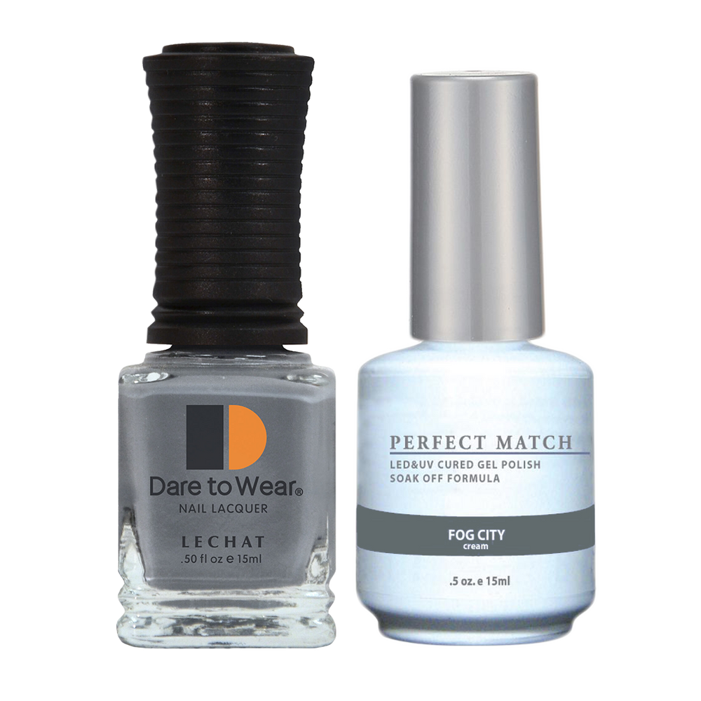 LeChat Perfect Match Nail Lacquer And Gel Polish, PMS143, Fog City, 0.5oz BB KK0823