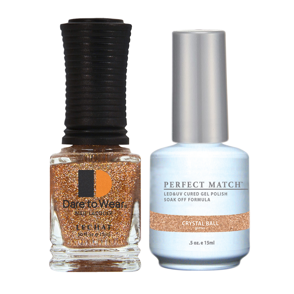 LeChat Perfect Match Nail Lacquer And Gel Polish, PMS165, Crystal Ball (glitter), 0.5oz BB KK0823