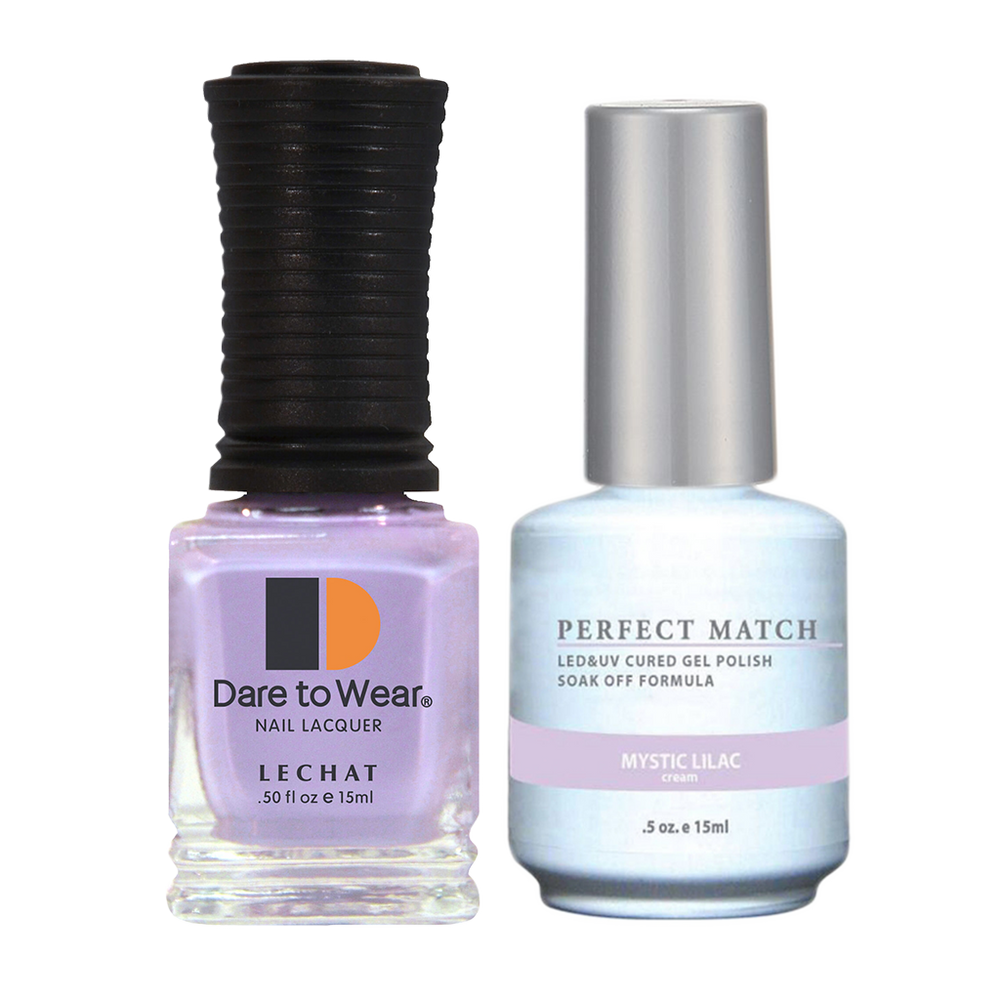 LeChat Perfect Match Nail Lacquer And Gel Polish, PMS170, Mystic Lilac (Cream), 0.5oz KK0823