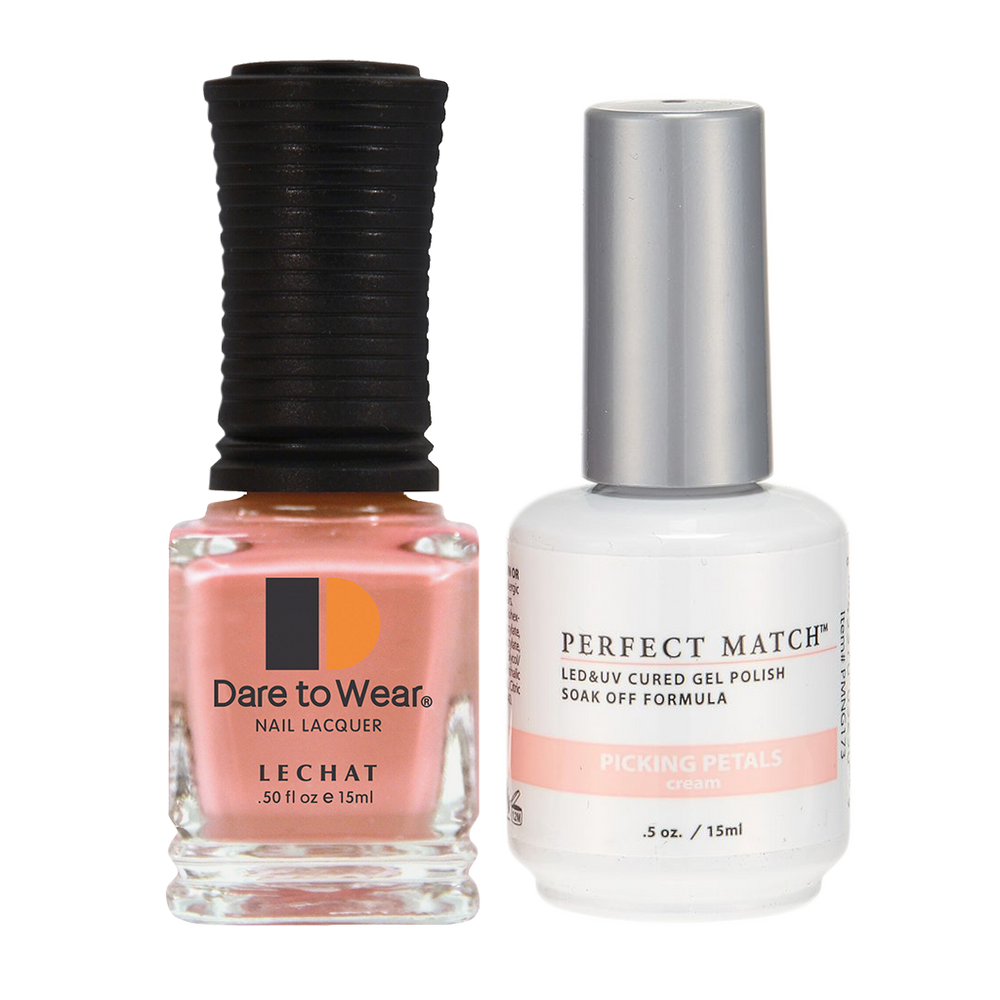 LeChat Perfect Match Nail Lacquer And Gel Polish, PMS173, Picking Petals (Cream), 0.5oz KK0823