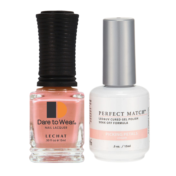 LeChat Perfect Match Nail Lacquer And Gel Polish, PMS173, Picking Petals (Cream), 0.5oz KK0823