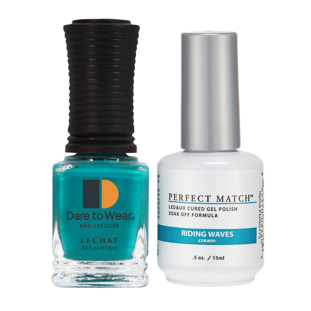 LeChat Perfect Match Nail Lacquer And Gel Polish, PMS175, Riding Waves, 0.5oz KK0823