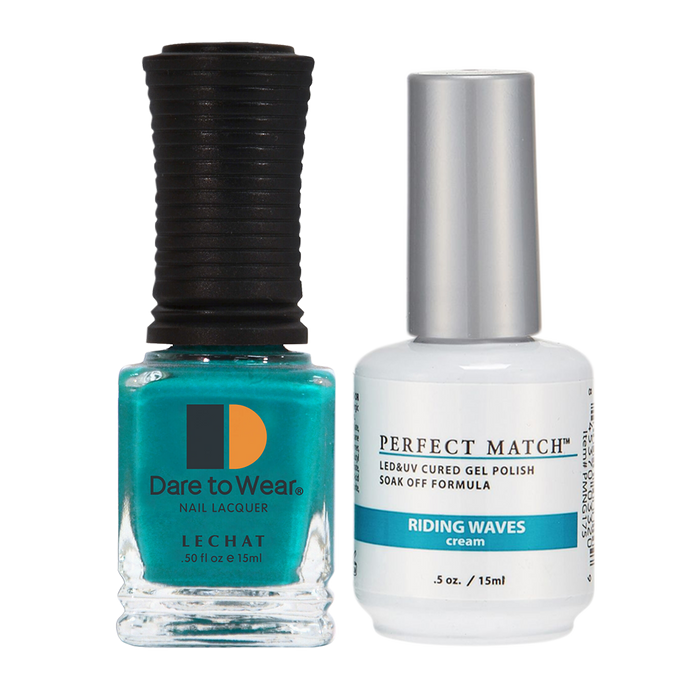 LeChat Perfect Match Nail Lacquer And Gel Polish, PMS175, Riding Waves, 0.5oz KK0823