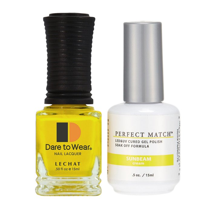 LeChat Perfect Match Nail Lacquer And Gel Polish, PMS176, Sunbeam, 0.5oz KK0823