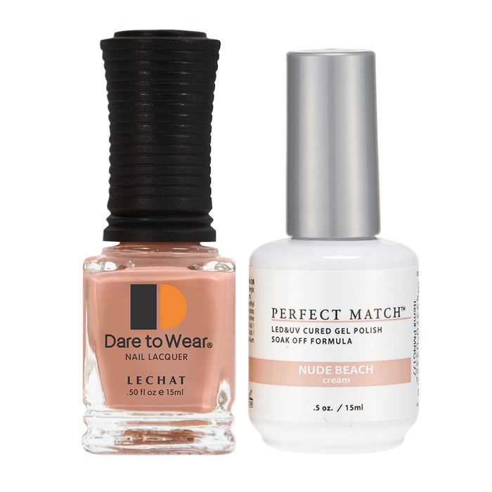 LeChat Perfect Match Nail Lacquer And Gel Polish, PMS177, Nude Beach, 0.5oz BB KK0823