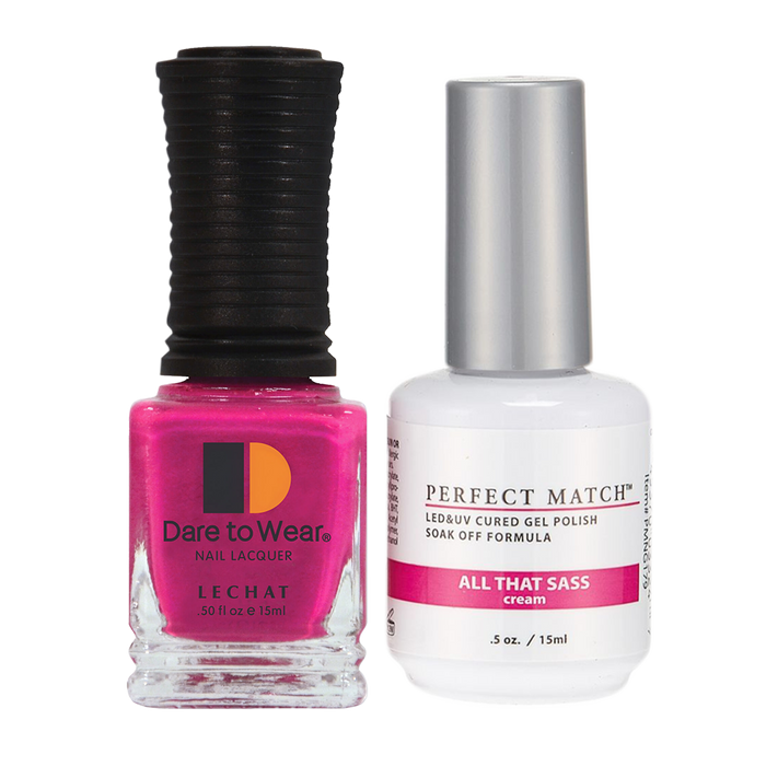LeChat Perfect Match Nail Lacquer And Gel Polish, PMS179, All That Sass, 0.5oz KK0823