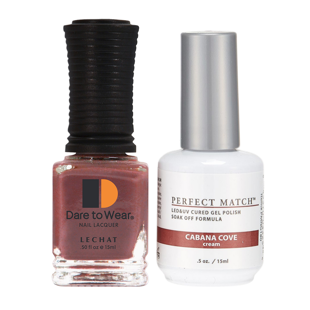 LeChat Perfect Match Nail Lacquer And Gel Polish, PMS180, Cabana Cove, 0.5oz KK1025