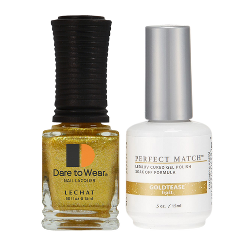 LeChat Perfect Match Nail Lacquer And Gel Polish, PMS181, Goldtease, 0.5oz BB KK0823