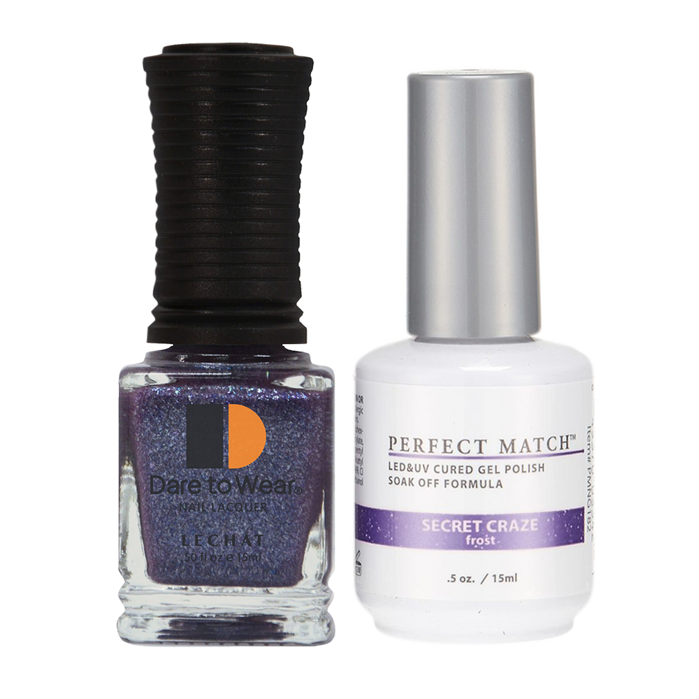 LeChat Perfect Match Nail Lacquer And Gel Polish, PMS182, Secret Craze, 0.5oz BB KK0823