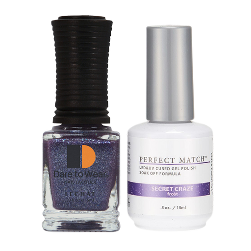 LeChat Perfect Match Nail Lacquer And Gel Polish, PMS182, Secret Craze, 0.5oz BB KK0823